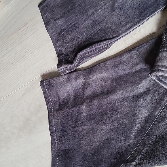 Diesel grey leather pants size 29 - Picture 4 of 9
